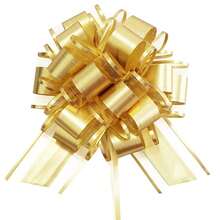 6 PCS Pull Bow Gift Wrapping,6 Inch Gold Pull Bow For Gifts Wrapping Party Birthday Holiday Gift Boxes Bow Basket Packaging Bows For Valentine's Day Presents Flower Decorations (Bright Gold),BrightGold - 亮金 - 查看 1
