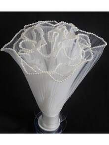 24/12yd Pearl Tulle Wrapping Paper, Bouquet Wrapping Tulle, DIY Gift Packaging, Ruffle Wave Tulle Floral Wrapping Paper, Gift Flower Wrapping Tulle, Suitable For DIY Valentine's Day Birthday Gift Decoration, Flower Shop Flower Packaging Supplies - Multicolor - View 12