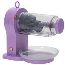 Máquina portátil recargable por USB para raspar hielo, hacer batidos, conos de nieve y triturar hielo con bandeja. - Morado - Ver 6