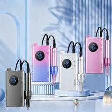 duofu Amoladora eléctrica profesional para uñas, kit portátil brillante de amolado eléctrico de uñas con brocas, amoladora de uñas inalámbrica recargable a 45,000 RPM, apta para uñas acrílicas, pulido de gel, productos para el cuidado de las uñas, herramientas para el hogar, uso en salón - Multicolor - Ver 3