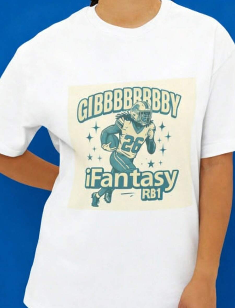 Everyday Jaguars Gibbbbrbby Player 26 Crew Neck T-Shirts IFantasy RB1 Accent Short Sleeve Y2k Casual Wear Suitable For All Seasons Machine Wash For Football Fan Events And Daily Wear - 白色 - 查看 1
