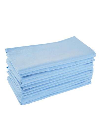 6 piezas Servilletas de tela arrugada de color liso, servilletas cuadradas suaves y lavables para la cena con bordes con volantes, adecuadas para hotel, restaurante, fiesta festiva y boda