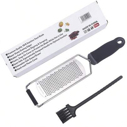 Grattugia in acciaio inox 304 – Grattugia da cucina versatile per formaggio, cioccolato, agrumi e spezie con pratica copertura protettiva