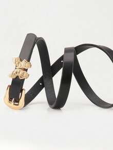 8pcs/4pcs/2pcs Random Delivery Simple Waist Belt For Women, Fashion Korean Style Cute Butterfly Decor Versatile Dress Belt, Suitable As Valentine's Day Or Ramadan Gift For Friends - Multicolor - View 8