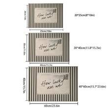 1pc Vintage Quote Canvas Wall Art Poster, "How Lucky We Are" Typography Print, Retro Postcard Style, Brown Stripe Aesthetic Wall Painting, Nostalgic Design, Canvas Wall Art, Suitable For Room Decor, Bedroom, Living Room, Home Decor, Room Poster, Apartment Wall Art, Warm Romantic Quote Art - Multicolor - View 6