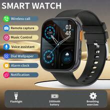 Reloj inteligente de moda LIGE, batería grande de 1000mAh, talla grande de 100 modos deportivos, temporizador de cámara, pronóstico del tiempo, seguimiento de actividad, resistente al agua, reloj inteligente multifuncional para hombres y mujeres - Negro - Ver 15