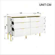 Dressers & Chests Of Drawers - White + Particle Board - View 7