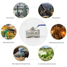 Bola de acero inoxidable para válvula hembra BSP para válvula 1/4 3/8 1/2 3/4 1 1-1/4 1-1/2 Conexión de plomería Interruptor de válvula de bola - DN10 - Ver 5