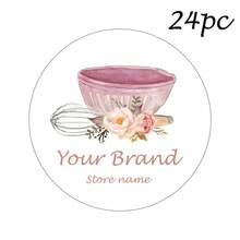 Custom Logo Stickers For Baking & Cake Shops ,Personalize Store Name Sticker Candy Bag Sticker ,Custom Logo Bakery Labels , Personalized Decorative Labels,Handmade Bread Baking Stickers Seal Label-24pcs - Multicolor - View 37