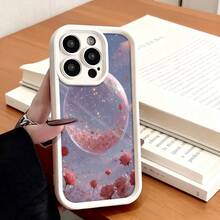 Funda de teléfono de moda, compatible con varios modelos de ,  y , funda de teléfono con diseño de planeta rosa galaxia para modelos de ,  y , protector de teléfono, funda de pareja, regalo para novio o novia, presente de vacaciones, este es un regalo popular para amigos o socios, adecuado para ocasiones de negocios. Duradera, resistente a las manchas y a las huellas dactilares, esta nueva funda para teléfono de hombres y mujeres es un gran regalo. - Burdeos - Ver 4