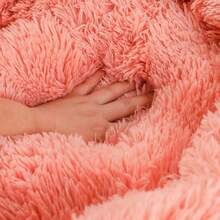 Plush Round Pet Bed, Dog Bed, Cat Bed, Winter Pet Mat, Pet Supplies - Pink - View 6