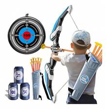 TendenciaArco De Juguete Arquero Flechas Tiro Arco Diana NiñosCalidad premium - Azul - Ver 11