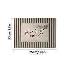 1pc Vintage Quote Canvas Wall Art Poster, "How Lucky We Are" Typography Print, Retro Postcard Style, Brown Stripe Aesthetic Wall Painting, Nostalgic Design, Canvas Wall Art, Suitable For Room Decor, Bedroom, Living Room, Home Decor, Room Poster, Apartment Wall Art, Warm Romantic Quote Art - Multicolor - View 7