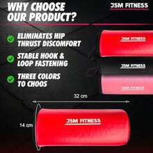 XGKAlmoaa de empuje de cadera extra gruesa para ejercicios de glúteos cojín de barra para puentes de glúteos prensa de banco entrenamiento acceso de gimno para mujeres y - como en la foto - Ver 4