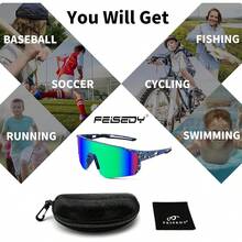 Gafas de sol para niños Lentes de sol de béisbol para jóvenes, UV400 Deportes Teens Ciclismo Gafas para niños Niñas Edad - Montura blanca negra/Espejo azul - Ver 9