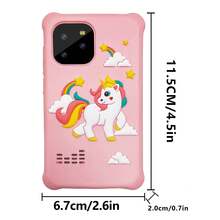 适合3-9岁男孩的2.8英寸触摸屏智能手机玩具，带双摄像头、游戏和MP3播放器，圣诞节/生日礼物 - 彩色 - 查看 12