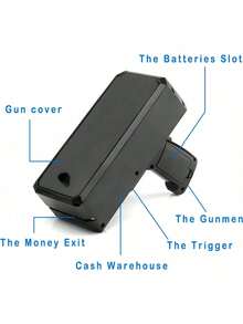 Money Spray Gun Toy, Fake Banknote Spraying Gun, Money Scattering Toy Gun, Handheld Cash Gun Fake Currency Dispenser Money Spray Toy