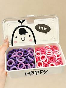 200 Stücke/Packung hochelastische Haargummis, beschädigen das Haar nicht, Haaraccessoires für Babys & Kinder, geeignet für Partys, Alltagsgebrauch, Mode