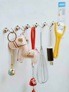 1/5/10pcs Strong Magnetic Hooks With Magnet And Hanger, No Nails Needed For Hanging, Suitable For Refrigerator, Kitchen, Cruise, Grill, Garage And Storage Space