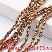 3*6mm/4*10mm/3*5mm/4*6mm/6*8mm/8*12mm 带中心孔水滴形玻璃珠，DIY饰品制作材料，可用于制作项链、手链、耳环、手机链、钥匙扣等。 - 中孔長水滴 - 查看 92