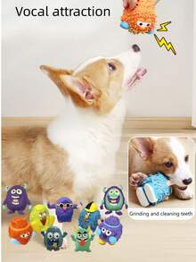 DEEOW لعبة كلب على شكل وحش صغير فريد من نوعه - متينة ومقاومة للمضغ، تصدر أصوات صافرة مثيرة للتدريب أو اللعب التفاعلي، تساعد على تنشيط الكلاب. هذه الألعاب المسلية هي الخيار المثالي لإنفاق طاقة الكلب وضرورية لكل عائلة محبة للحيوانات الأليفة. أهد هديتك المفكرة لصديقك الفرو، سوف يحبها! - متعدد الألوان - مشاهدة 6