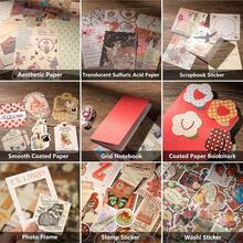 Simno 复古剪贴簿用品美学日记套装，剪贴簿纸、语录贴纸、TN 笔记本大套装，适用于子弹笔记、手账、计划本、艺术工艺拼贴画 - 優質的 - 查看 12