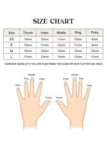 10片方形中长美甲贴纸，粉色3D立体雕刻美甲贴纸，白色简约法式Y2K风美甲贴纸，适合日常佩戴，女士粘贴式美甲贴纸，美甲用品 - 粉色 - 查看 5