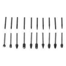 20Pcs Tungsten Carbide Rotary Point Double Slot Burr Die Grinder Set for Welding Casting - Negro - Ver 5