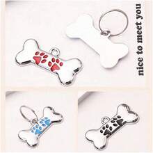 Personalized Dog And Cat ID Tags, Pendants In The Shape Of Pet Footprints And Favorite Bones To Prevent Pets From Being Lost When Walking Outdoors, Pendants That Can Be Hung On The Collar, Delicate Pet Accessories That Wrap The Collar Tag, The Perfect Pet Gift - Multicolor - View 6