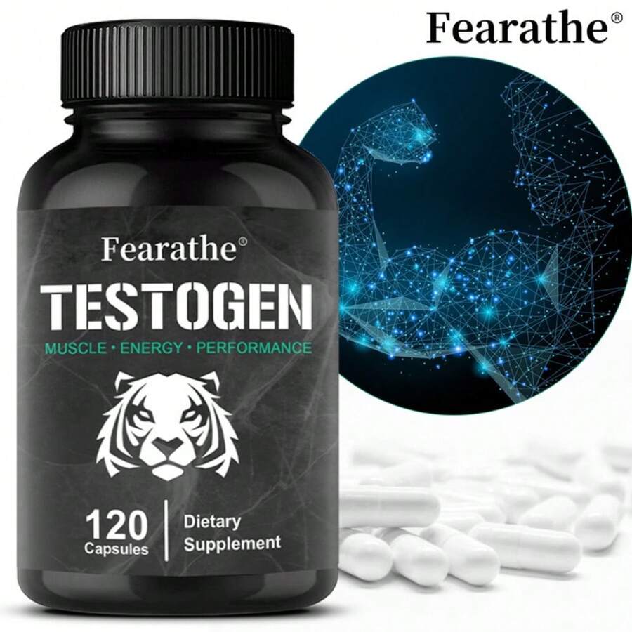 Testosterone Booster For Men - With D-Aspartic Acid & Ginseng Root - Supports Daily Energy Levels - 120 Capsules - 1 chai - Xem 1
