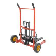 Sweetmile 577lbs Hydraulic Material Lift Winch Stacker Adjustable 36in Pallet Dolly Lift - Red - View 9