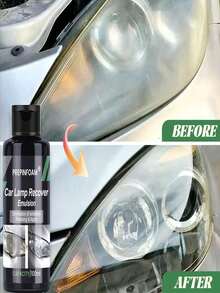 HGKJ P4 Car Lantern Cleaner And Refresh,Car Headlight Refurbished Repair Liquid, No Need To Polish, Car Headlight Shell Aging Cleaning Agent, Lampshade Yellowing Polishing Agent Car Coating, Lamp Cleaning Agent, Headlight Yellowing & Scratch Repairing Polishing Tool Set(30/100ML) - A - View 7