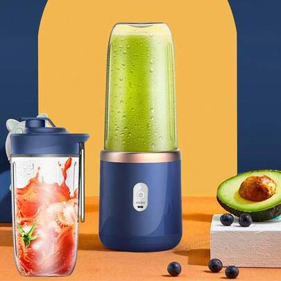 Tragbarer Mixer,Blender elektrisch für Shake, Mini Smoothie Maker,persönlicher Mixer für Smoothie und Shakes,Mini-Mixer für Babynahrung, Reisen,Fitnessstudio,Edelstahlklingen zerkleinern Obst, Gemüse, Nüsse und Eis mühelos