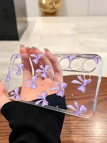 1个紫色波点蝴蝶结软手机壳，兼容 17/17 Air/17 Pro/17 Pro Max、荣耀、红米、三星Galaxy A04e/12/A13/A14/A34/A50/A52/A53/A54/S21/S22/S23/S24/S25/S25 Ultra、6A/7A/8A、12T/13T - 無色 - 查看 3