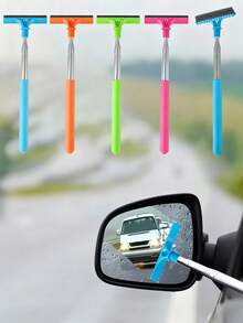 Car Rearview Mirror Wipers, Telescopic Car Rearview Mirror Wipers, Wipers With Telescopic Handles, Portable Cleaning Tools, Portable Car Interior And Exterior Cleaning Accessories For Rainy And Foggy Weather, Portable Car Glass Cleaning Wipers, Windshield Rainproof Cleaning Brushes, Also Suitable For Glass Cleaning Brushes - Multicolor - View 8
