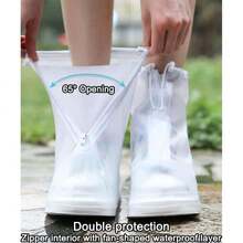 Cubrezapatos de Lluvia, Impermeables Antideslizante Reutilizable Cubrezapatos, Botas de Lluvia para Ciclismo al Aire Libre Hombres Mujeres L(Women5-7 MAN3-5) XL(W7.5-9 M5.5-7) XXL(W9.5-11.5 M7.5-9.5) XXXL(W12-14 M 10-13),37414252 - Rosa Roja - Ver 6