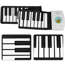 49-Key Portable Roll-Up Electric Piano Keyboard - 47 Tones & 14 Demo Songs | Lightweight, Easy To Store, Volume Adjustable With Headphone Jack For Beginners, Home Practice & Travel - Multicolor - View 6