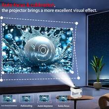 2025 A2Pro 4K Supported Projector, Native 1080P HD, Android 12 OS, 8-Inch Touchscreen, Cloudai Speaker, WiFi6, 180° Rotation, Auto Focus & Obstacle Avoidance, 16:9 Widescreen, 400 Lumens Brightness, Suitable For Home Theater And Gaming, Modern Aesthetic Design, High-Quality Lens - White - View 7