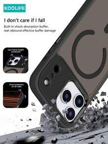 Koolife Magnetic Wireless Charging Protective Case Compatible With APPLE 17 ProMax, Skin-Friendly, Mysterious Matte Hazy Visual, Anti-Slip Anti-Drop, 2-In-1 PC+TPU Material, Compatible With IPhone 17 ProMax/ 17/ 17 Pro/ 17 Air/16/16 Pro/16 Plus/16 ProMax/11/11 Pro/11 ProMax/12/12 Pro/12 ProMax/13/13 Pro/13 ProMax/14/14 Plus/14 Pro/14 ProMax/15/15 Pro/15 Plus/15 ProMax, S26/S26 Ultra/S25 Ultra/24 Plus/23/22 - Black Dust Plug With Rhinestone Bow - View 6