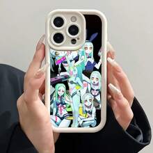 Étui de téléphone en silicone doux Rebecca Cyberpunk Edgerunners Sky Eye Stairs compatible avec Apple 12 13 Mini 11 14 15 16 Pro Max 7 8 Plus, Housse compatible avec 17 Pro Case, 17 Pro Max Case, 17 Case, 16 Pro Case - Blanc 04 - Voir 2