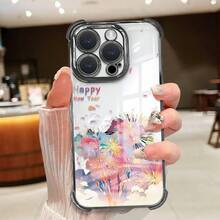 Colorful fireworks For  17 17AIR 16 16E 15 14 13 12 11 Pro Max 16 15 14 Plus Fully wrapped anti-drop design, high transparency without obscuring the original phone color, electroplated frame exudes a premium feel - DDSJFSK-Black-63NUFuegos artificiales coloridos - Ver 2