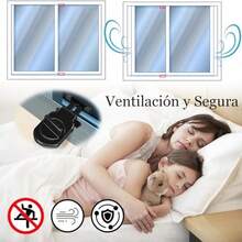 Para Ventanas Corredizas, 8 pcs Bloqueo de Puerta y Ventana Corrediza sin perforar, Topes  Ventanas Ajustables Con Protección y Infantil Antirrobo (8, Negro) - Marrón-8 - Ver 4