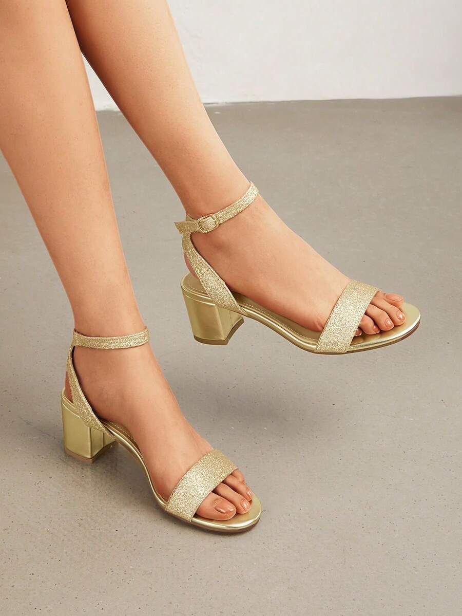 Women's Heeled Sandals, Fashionable Design, Suitable For Party And Commuting