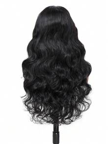 34 Inch Brazilian Virgin Hair Lace Front Wig,Natural Black Color, 200% Density, Natural Hairline, No Glue Needed, Mixed Human Blended Hair, 13x4, 5x5, 13x6 HD Lace Front Wig, Pre-Plucked Hairline With Baby Hair, Wavy Curly Mixed Wig, For Women - Natural & Black - View 48