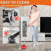 Fatmass 2 Pack Upgraded Spin Mop Replace Scrub Mop Brush Compatible With O Cedar 2 Tank RinseClean, Great For Kitchen, Deck, Bathroom And Shower Floor Scrubber - ColorA - 查看 5