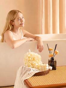 1pc Multi-Function 3-Finger Puff Bath Sponge, Ladies Bubble Bath Scrubber, 2-In-1 Exfoliating Bath Ball, Portable, Rich Lather, Exfoliating, Hanging Design, Sunflower Shape, Suitable For Daily Bathing, Hotels, Spas - Multicolor - View 8