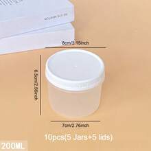 10/20pcs (Bowl + Lid) 120/160/200/240/280/300/400/600ml Reusable Lunch Bowls With Lids, Suitable For Yogurt, Overnight Oats, Meal Prep - Microwave & Dishwasher , Food Storage Containers, Breakfast Cups, Lunch Boxes, Large Capacity Portable Plastic Jars - Multicolor - View 16