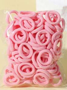 100/200pcs Assorted Multi-Color Scrunchies, Cute Sweet Hair Ties For Girls, Elastic Soft Comfortable Hair Bands, Fashionable Hair Accessories - Multicolor - View 5