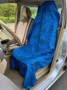 1件装超细纤维汽车座椅套，速干吸湿面料，适用于卡车、SUV、车等车型，运动后使用更舒适，安装简便，可机洗。