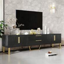 Television Stands & Entertainment Centers - Black + MDF + 60-69 Inches-1 - View 1
